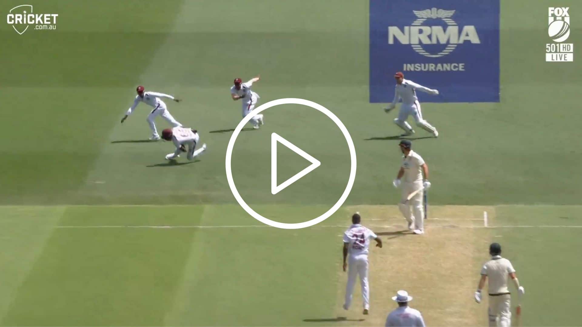 [Watch] Kemar Roach & Uncanny Fielding Tactic Get Mitchell Marsh's Wicket With A Perfect Ploy